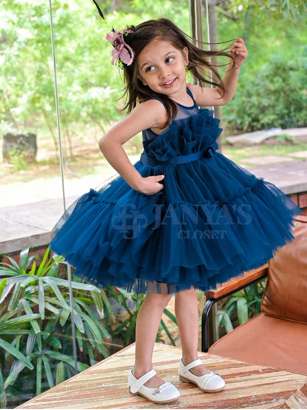 Tiana Teal Blue Dress With Hair Pin * Long unclassified dresses