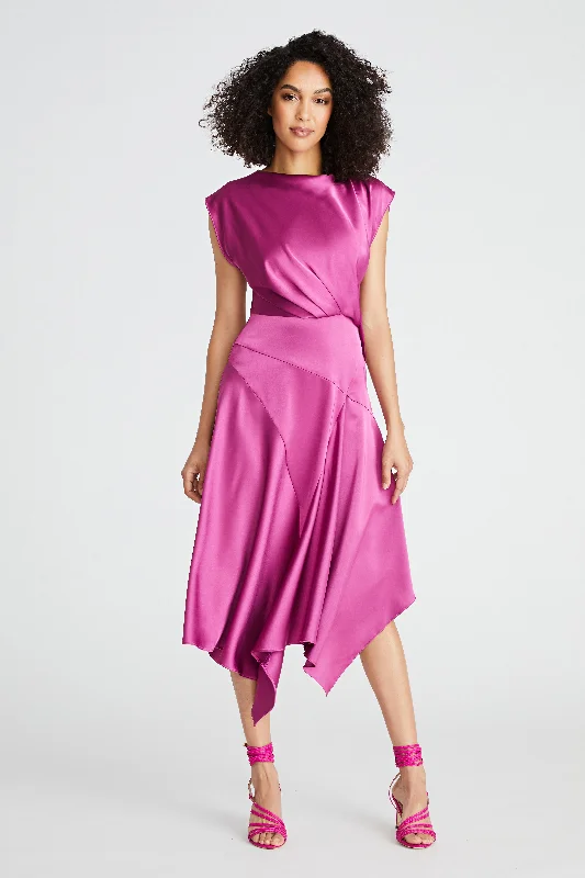 Isla Satin Draped Dress Stylish unclassified dresses