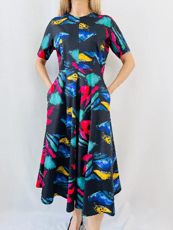 Omega S/S Dress in Print Satin unclassified dresses