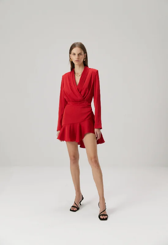 Ludovica Dress in Scarlett Red High-low unclassified dresses