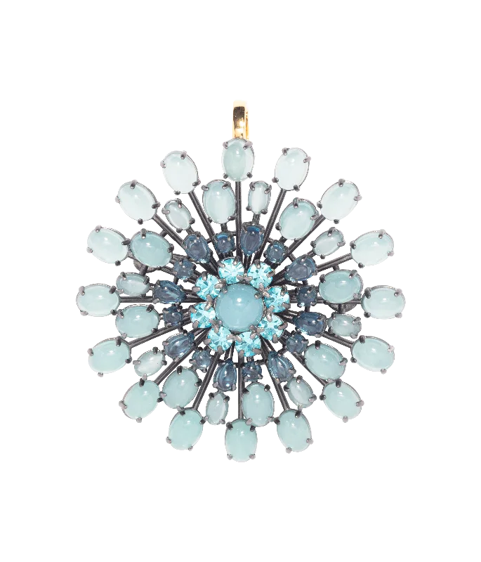 Frostine Brooch /  Pendant | Aqua Flowy unclassified dresses