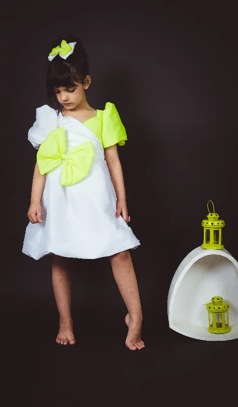 Neon Kiss Balloon Dress Silk unclassified dresses