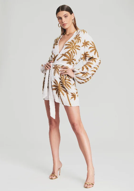 Gabrielle Sequin Palm Robe